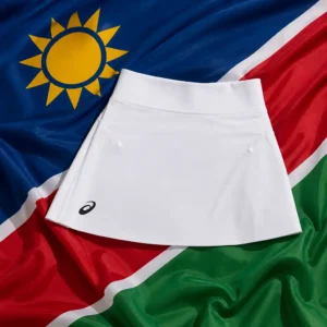 cardiovascular tennis clinics Poinsettia Heights — Asics Match Pleat Women's Tennis Skirt composed with the national flag of Namibia