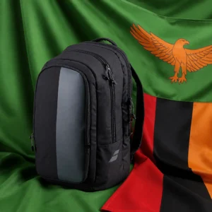 cardiovascular tennis clinics South Florida — Babolat Court Hero Tennis Bag composed with the national flag of Zambia