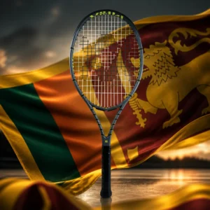 cardiovascular tennis — the Volkl Vostra V10 300g Tennis Racquet combined with the national flag of Sri Lanka