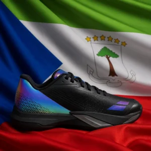cardiovascular tennis Downtown Fort Lauderdale — Babolat Jet Mach 4 All Court Men's Tennis Shoes with the flag of Equatorial Guinea