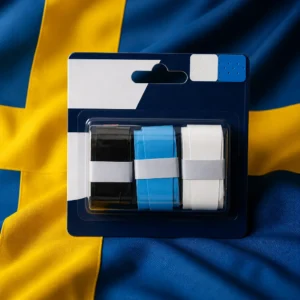 cardiovascular tennis lesson — Babolat My Grip Tennis Overgrip 3-Pack composed with the blue and yellow national flag of Sweden