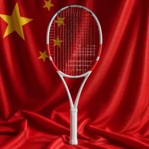 cardiovascular tennis session Fort Lauderdale — Babolat Pure Strike 26 4th Gen Junior Tennis Racquet with the red national flag of the People's Republic of China and five yellow stars