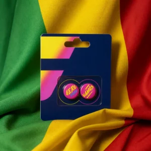 cardiovascular tennis training Fort Lauderdale — Babolat Vamos Tennis Vibration Dampener composed with the national flag of Mali