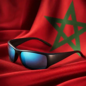 cardiovascular training Fort Lauderdale — bollé King Wrap Around Sunglasses composed with the red Moroccan flag and green pentagram