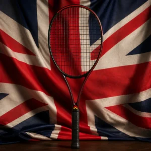 clinics for cardio — Dunlop CX 400 Tour Limited Tennis Racquet composed with the Union Flag of the United Kingdom
