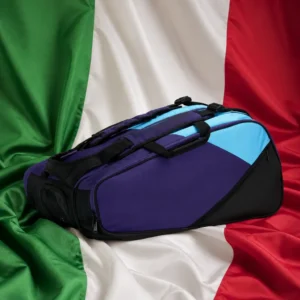 Colee Hammock beginner tennis classes — Dunlop FX Performance Tennis Bag (12 Racquet) composed with the Italian national flag