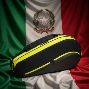 Colee Hammock tennis training — Dunlop SX Performance Thermo Tennis Bag composed with the green, white, and red flag of Italy