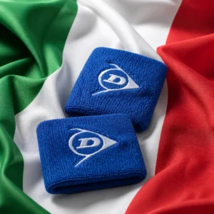 Coral Ridge cardio tennis — Dunlop Tennis Wristbands 2-Pack composed with the green, white, and red flag of Italy