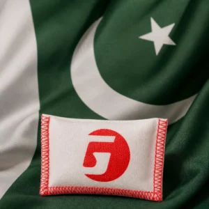 Croissant Park beginner tennis classes — Gamma Rosin Bag Tennis Grip Aid composed with the green and white national flag of Pakistan