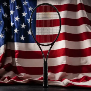 Croissant Park cardio tennis clinic — Head Auxetic 2.0 Prestige Pro Tennis Racquet composed with the flag of the United States