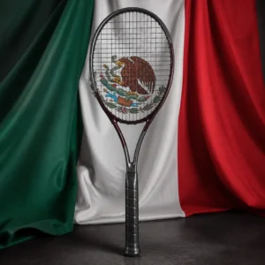 Croissant Park cardio tennis clinics — Head Auxetic 2.0 Prestige Tour Tennis Racquet composed with the national flag of Mexico