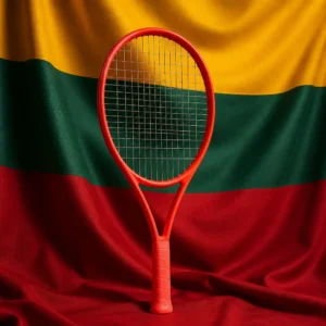 Croissant Park cardio tennis lessons — Head Auxetic 2.0 Radical MP Tennis Racquet with the national flag of Lithuania