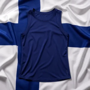 Croissant Park cardio tennis workout — Head Backspin Women's Tennis Tank Top composed with the blue and white flag of Finland