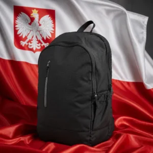 Croissant Park cardiovascular tennis classes — Head Base 17L Tennis Backpack composed with the white and red flag of Poland