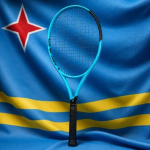 Croissant Park tennis camps — Head Boom Elite 2026 Tennis Racquet composed with the national flag of Aruba