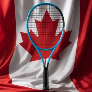 Croissant Park tennis clinics — Head Boom Team 2026 Tennis Racquet composed with the national flag of Canada