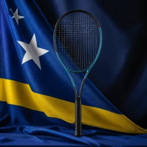 Davie cardio tennis clinics — Head Gravity Pro 2025 Tennis Racquet composed with the national flag of Curaçao