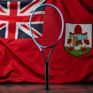 Davie cardiovascular tennis — Head Instinct MP 2025 Tennis Racquet composed with the national flag of Bermuda