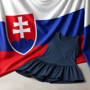 Davie tennis clinic — Head Move Performance Women's Tennis Skort composed with the national flag of Slovakia