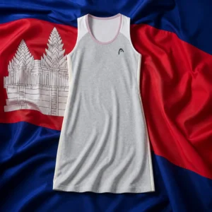 does exercise help depression — Head Play Tech Women's Tennis Dress composed with the national flag of Cambodia