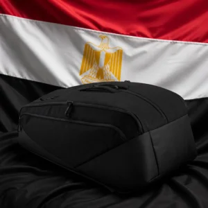 Dorsey Riverbend tennis clinics — Head Pro X Tennis Bag (12 Racquet) composed with the national flag of Egypt
