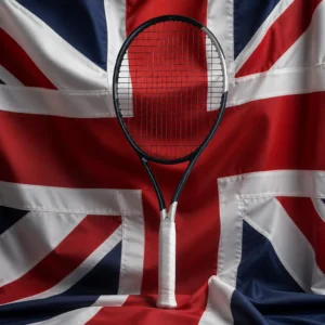 Downtown Fort Lauderdale tennis clinics — Head Speed MP 2026 Tennis Racquet composed with the Union Flag of the United Kingdom