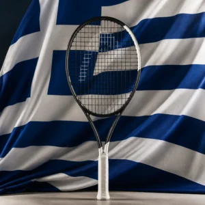 Downtown Fort Lauderdale tennis drills — Head Speed MP UL 2026 Tennis Racquet composed with the national flag of Greece
