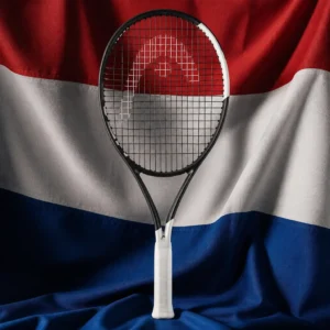 Downtown Fort Lauderdale tennis fitness classes — Head Speed Pro 2026 Tennis Racquet composed with the red, white, and blue flag of the Netherlands