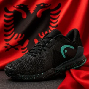 Edgewood cardio tennis workout — Head Sprint Pro 4.0 SF Men's Tennis Shoes composed with the red Albanian flag and black double-headed eagle