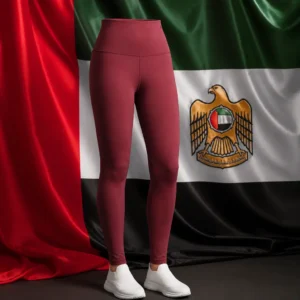 Edgewood tennis training — Lacoste Active Quick Dry Women's Tennis Tights composed with the United Arab Emirates national flag