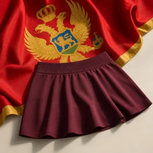 evening cardiovascular tennis classes Fort Lauderdale — Lacoste Sport Pleat Back Contrast Women's Tennis Skirt composed with the red and gold national flag of Montenegro