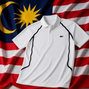 evening exercise for anxiety — Lacoste Sport Tennis x Daniil Medvedev Men's Polo Shirt composed with the national flag of Malaysia
