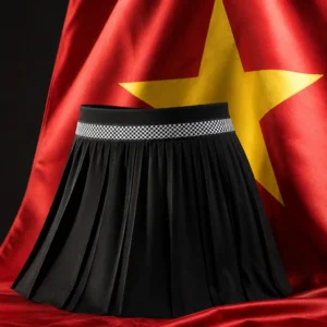 exercise for self esteem — Nike Court Advantage Dri-FIT Women's Tennis Skirt composed with the red flag of Vietnam and its yellow star