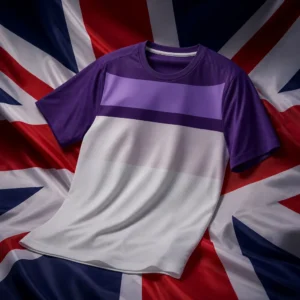exercise to help with anxiety — Nike Dri-FIT Advantage Slim Fit Men's Short Sleeve Tennis Shirt with the Union Flag of the United Kingdom