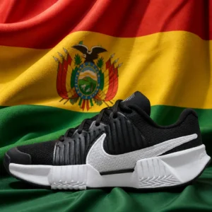 exercise to help with grief — Nike GP Challenge Pro Clay Court Women's Tennis Shoes with the red, yellow, and green flag of Bolivia