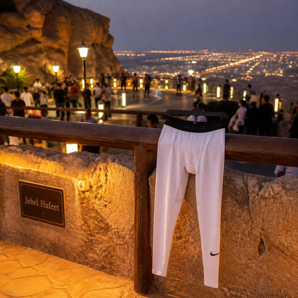 exercise to help with stress — Nike Pro Warm Training Men's Tights photographed near Jebel Hafeet in Al Ain, United Arab Emirates