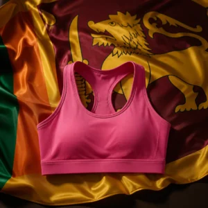 fast paced cardio tennis — Nike Swoosh Medium Support Tennis Sports Bra composed with the national flag of Sri Lanka