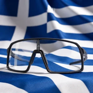fast paced tennis classes Fort Lauderdale — Oakley Sutro Rectangular Sunglasses composed with the blue and white flag of Greece