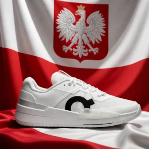 fast paced tennis clinic Fort Lauderdale — On The Roger Pro 2 Men's Tennis Shoes composed with the white and red flag of Poland