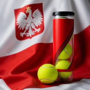 fitness classes for better sleep — Penn Coach Pressurized Regular Duty Practice Tennis Ball Case with the white and red flag of Poland