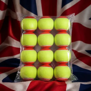 fitness classes for emotional wellness — Penn QST 60 Training Tennis Balls composed with the flag of the United Kingdom
