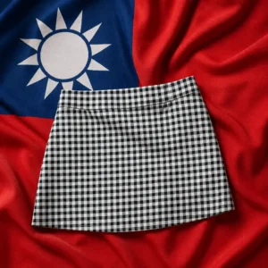 Flagler Village cardio tennis clinics — Rhone Course to Court Women's Tennis Skort composed with the national flag of Taiwan