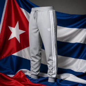 Flagler Village tennis coaching — Sergio Tacchini Damarindo Archivio Track Men's Tennis Pants composed with the national flag of Cuba