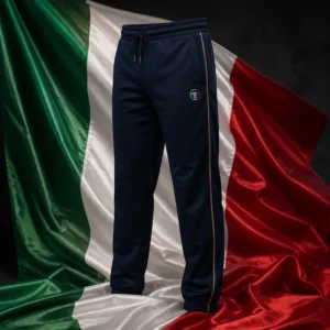 Flagler Village women's tennis classes — Sergio Tacchini Eredita Track Italian Flag Capsule Men's Tennis Pants composed with the Italian national flag