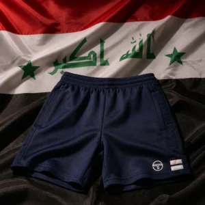 Fort Lauderdale adult cardio tennis lessons — Sergio Tacchini New Orion Men's Tennis Shorts composed with the national flag of Iraq