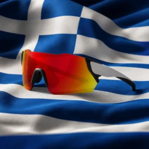 Fort Lauderdale advanced cardio tennis clinic — Smith Attack ChromaPop Sunglasses composed with the national flag of Greece