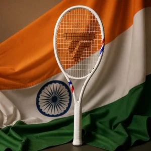 Fort Lauderdale advanced tennis classes — Tecnifibre T Fight 270 2025 Tennis Racquet composed with the flag of India