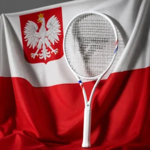 Fort Lauderdale Beach adult tennis classes — Tecnifibre T Fight 305S 2025 Tennis Racquet composed with the white and red flag of Poland