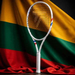 Fort Lauderdale Beach beginner tennis classes — Tecnifibre T Fight Tour 26 2025 Junior Tennis Racquet composed with the national flag of Lithuania