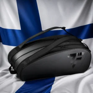 Fort Lauderdale Beach cardiovascular tennis classes — Tecnifibre Tour Endurance Ultra Tennis Bag composed with the blue and white flag of Finland